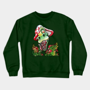 Mushroom Dinosaur Crewneck Sweatshirt